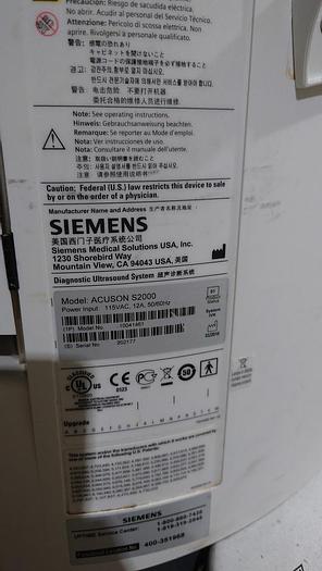 Used Siemens Acuson S2000