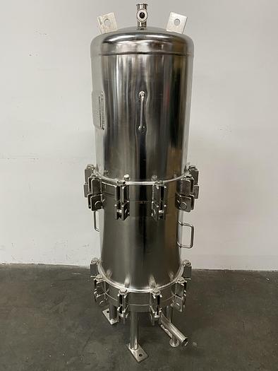 Used CUNO 16ZPB 16" Stainless Steel Cartridge Filter Housing 150 PSI @ 300 °F