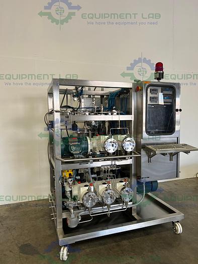 Used Varian Chromatography Control Skid w/ 2.4 HP Dual Head Pump, 2.4 HP Heat Pumps