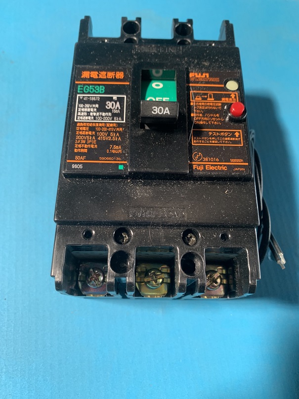 Used fuji electric earth leakage breaker eg53b