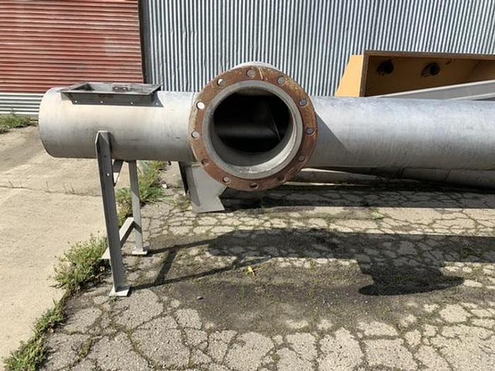 Used Valley Foundry Stainless Steel Tube Type Auger Screw Conveyor 45.5' Long x 12" Diameter