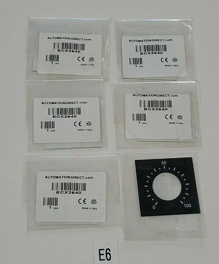 *NEW* LOT OF 6 AUTOMATION DIRECT ECX2640 LEGEND PLATE PLASTIC 0 to 100 WARRANTY