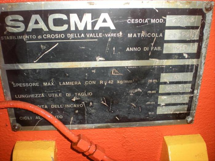 Usato CESOIA SACMA MECCANICA 2550 X 10