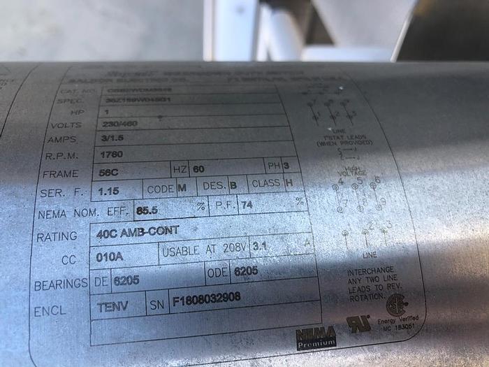 Unused Conveyor, Belt, 24" x 16', Incline, S/st, 1 HP #S743796