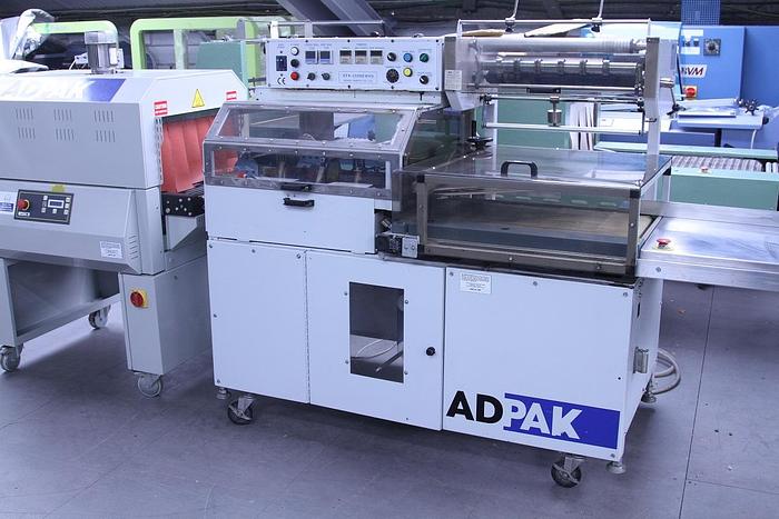 Used Adpak EFK250 Automatic L-Sealer with  Heat Tunnel