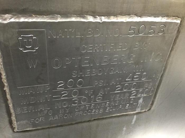 Used 200 GALLON AARON PROCESS DOUBLE ARM VACUUM MIXER/DRYER – S/S – VACUUM & JACKETED (#9391)