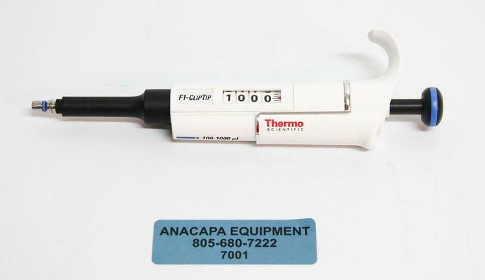 Used Thermo Scientific 4641230 F1-ClipTip Variable Volume 100-1000 ul Pipette (7001 R