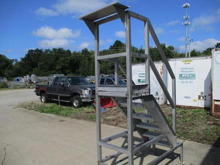 Used 5- Step Work Platform; 24"Wx24"L with hand rails