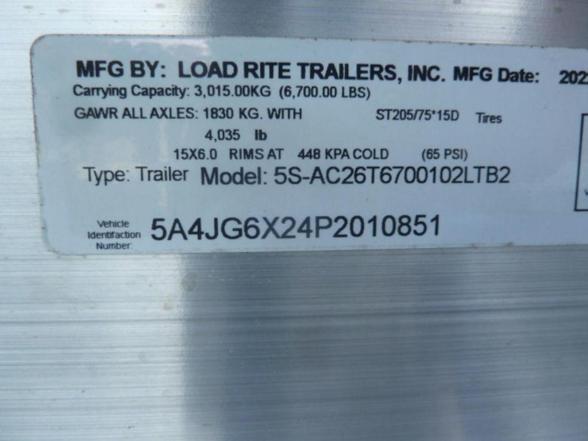 2022 Load Rite AC26T6700