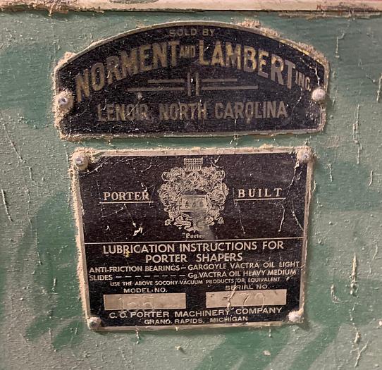 Used PORTER 155 DOUBLE-SPINDLE BUCK SHAPER