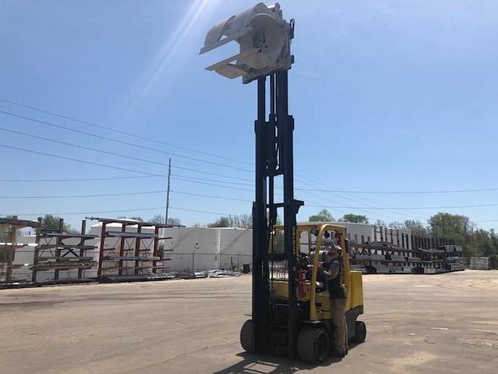 Used 12,000 LB HYSTER ROLL CLAMP TRUCK S120FTPRS W/ 60" OD ROLL CAPACITY MFG. (2006)