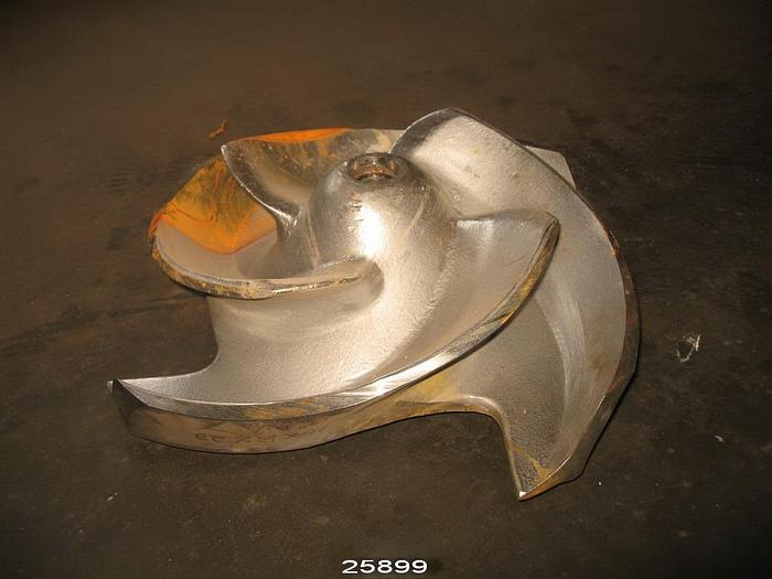 Used Goulds 3175 Goulds 3175 Impeller, 10X12X22, 19-1/2" Impeller Diameter, 4 Vane, Stainless Steel Impeller #25899