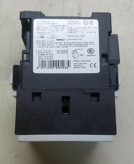 Used Siemens Sirius 3RT1024-1B..0 Contactor