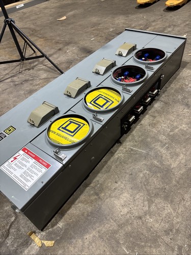 Used SQUARE D EZMR314-200, 800A, 120/208V Meter Stack, (4) 200A, 5 Term Sockets 🔴🔴