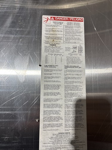 Used H364DS Square D by Schneider Electric Series Stainless Typed 3 3R Fusible Switch