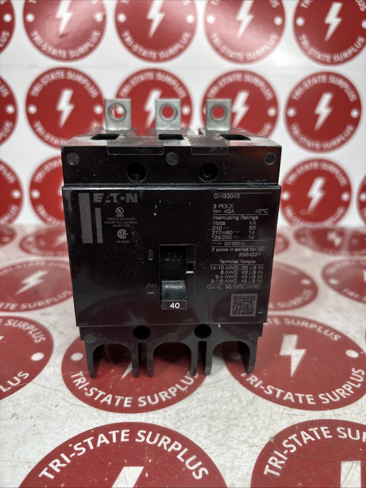 Used Eaton GHB3050 Circuit Breaker 50A 3-Pole 240V WARRANTY 🔴🔴🔴