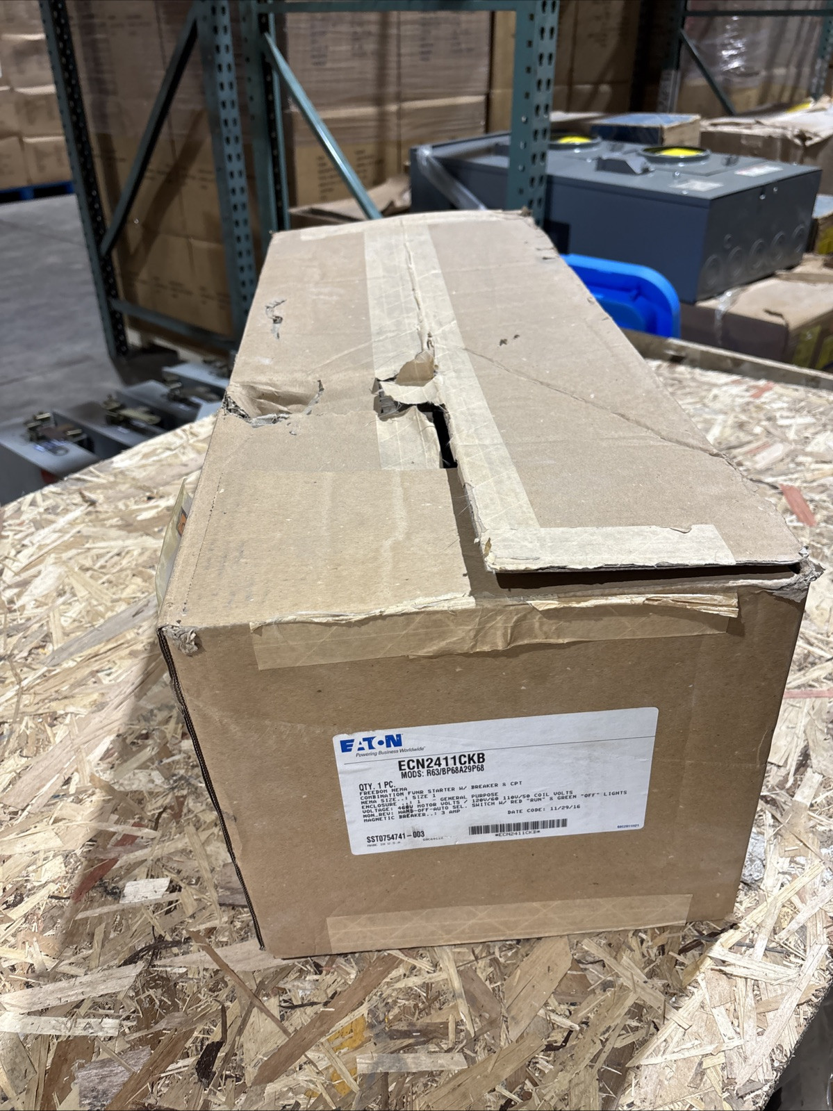 NEW Cutler Hammer ECN2411CKB NEMA 1 Combo Motor Control Mag Starter 3hp w HOA 🔴
