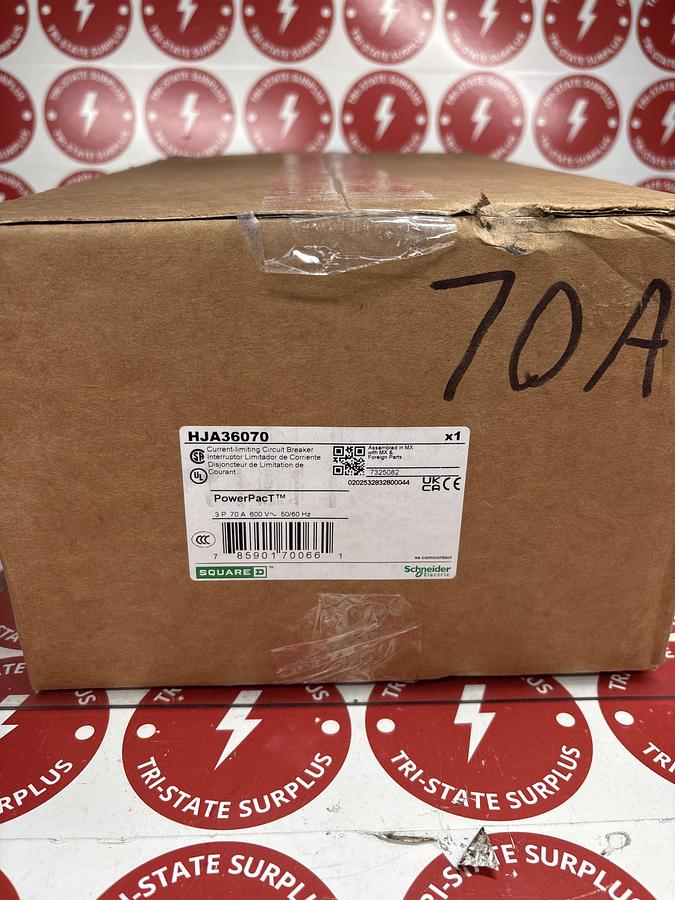 NIB Square D HJA36070 I-Line 70A Circuit Breaker 600V 3P 🔴