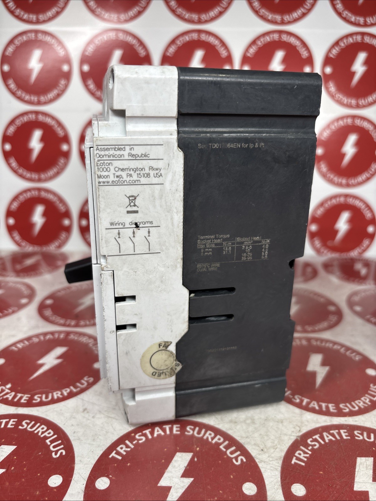 Used Eaton 20 Amp Circuit Breaker 600 VAC / 250 VDC 3 Pole  PDG23M0020TFFL 🔴🔴🔴