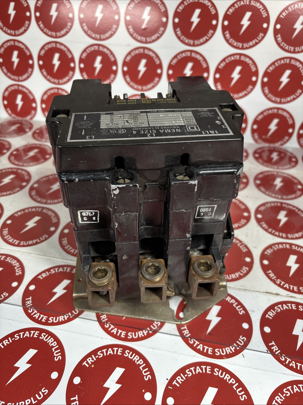 Used Square D 8502SF02 NEMA size 4 Contactor 110/120V Coil 31091-400-38 tested 🔴🔴🔴