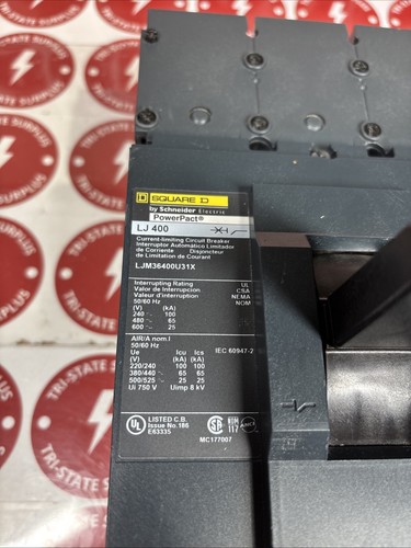 Used SQUARE D LJM36400U31X 600V 400A NEW OUT OF BOX 🔴🔴🔴