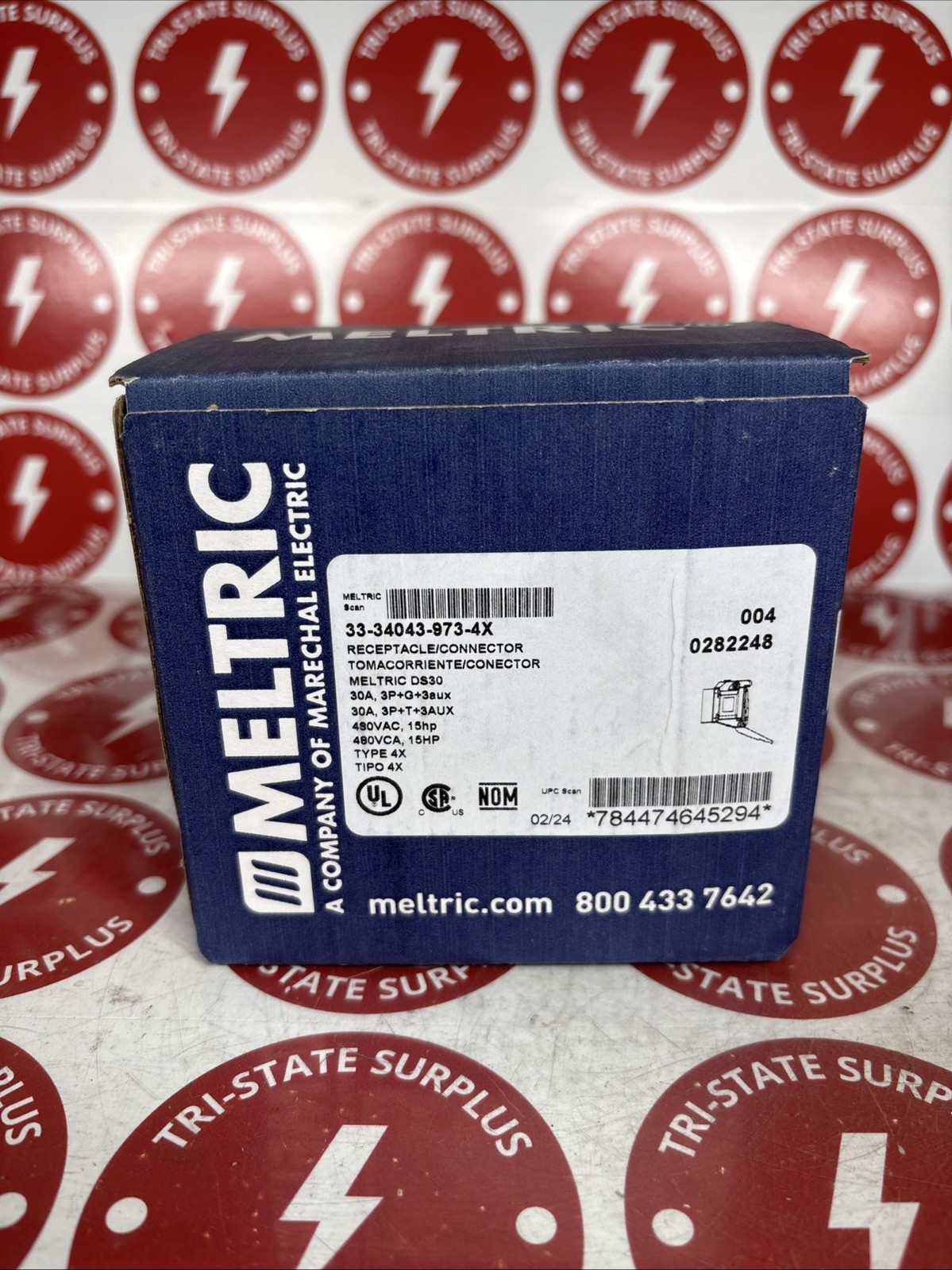 33-34043-973-4X Meltric Receptacle NEW IN BOX SEALED 🔴