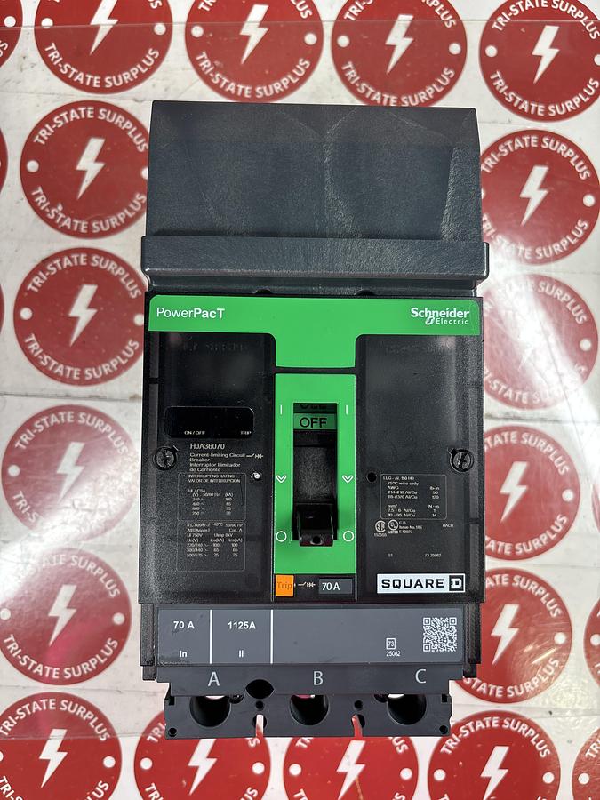Refurbished Square D HJA36070 Circuit Breaker 70A 600V Warranty 🔴