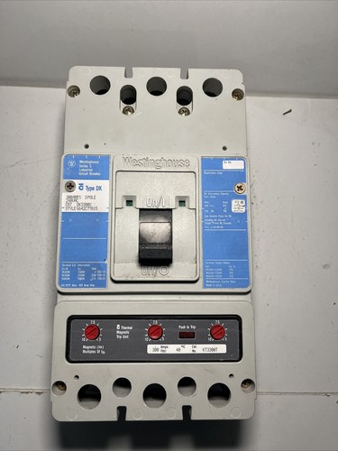 Used WESTINGHOUSE DK3300X 300 AMP CIRCUIT BREAKER  3 POLE 240 VAC W/300 AMP TRIP