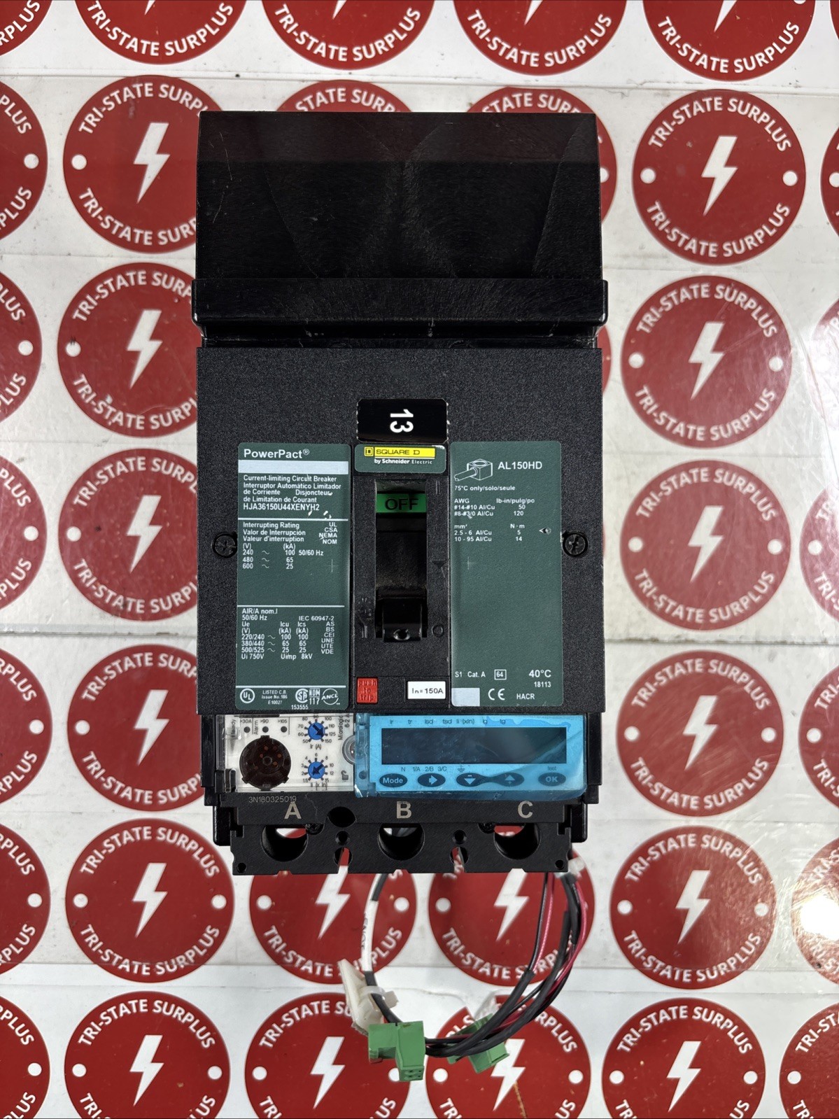 Used HJA36150U44XENYH2 Square D HJA36150U44XENYH2 I-Line Micrologic 6.2A WARRANTY 🔴