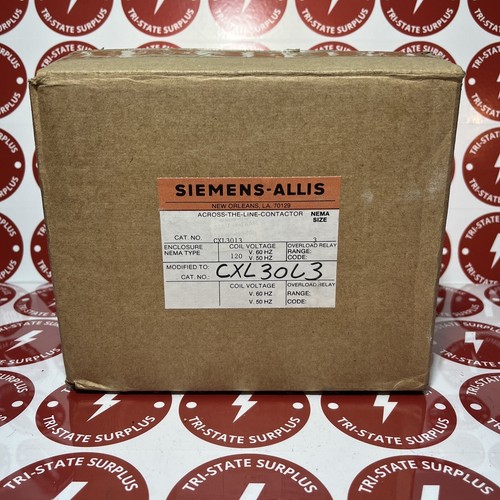 Siemens - Allis CXL3013 Contactor NEW