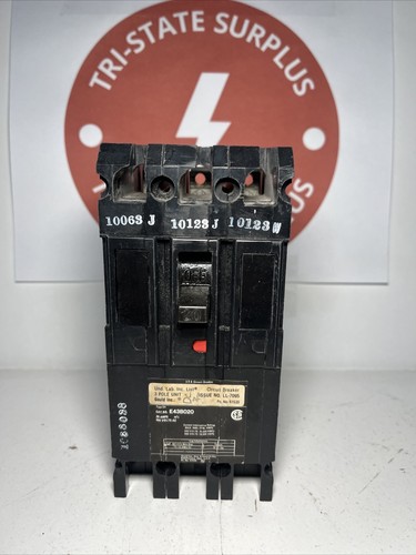 Used Gould/I-T-E  E43B020  Circuit Breaker -  3Pole  20 Amp  480 VAC TYPE E4