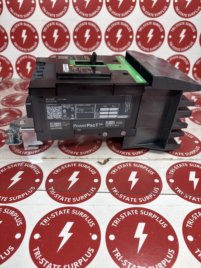 NEW PULL OUT Square D BJA36125 3 Pole 125 Amp 600 Vac PowerPact I-Line Breaker