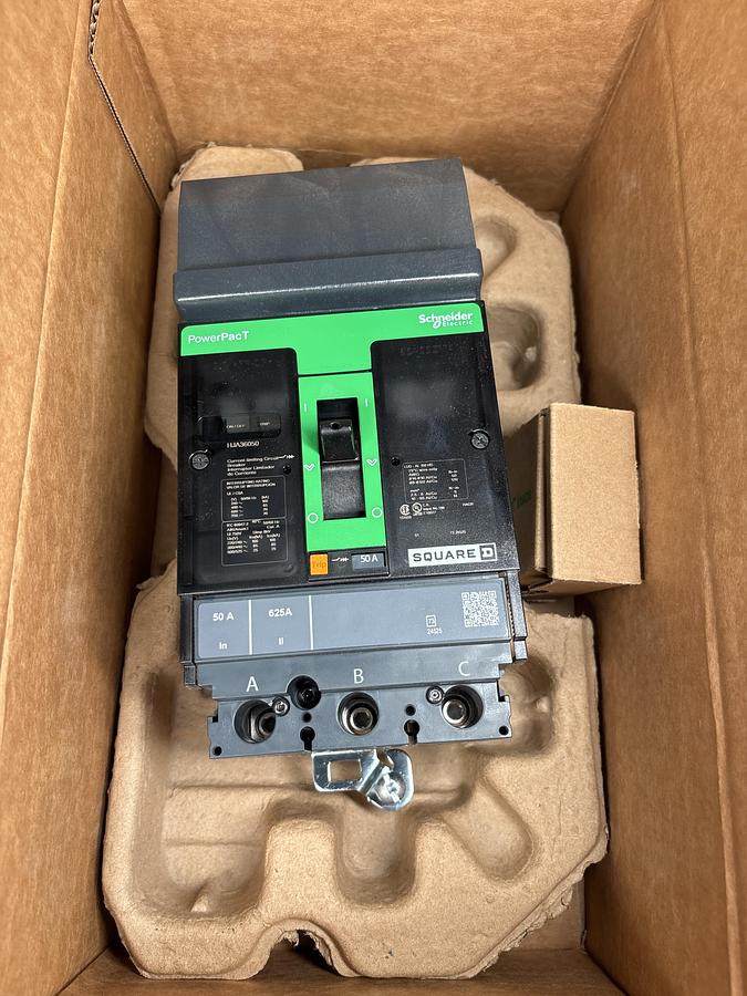 NIB Square D HJA36050 I-Line 50A Circuit Breaker 600V Warranty 🔴