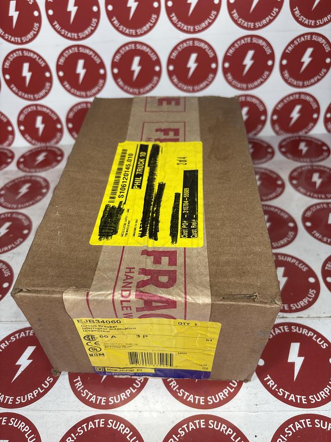 Square D EJB34060 Circuit Breaker 480V 3 Pole 60 Amp NIB 🔴
