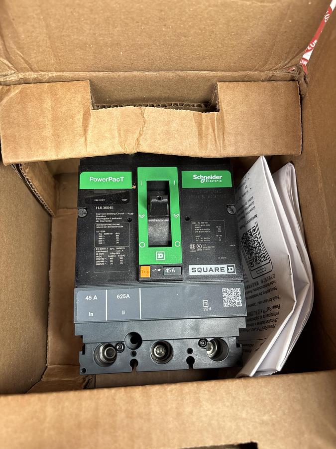 Square D HJL36045 45A Circuit Breaker 600V WARRANTY🔴