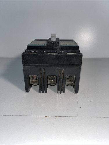 Used GE TEB132100, 100 Amp, 240 Volt, 3 Pole, Green, Circuit Breaker