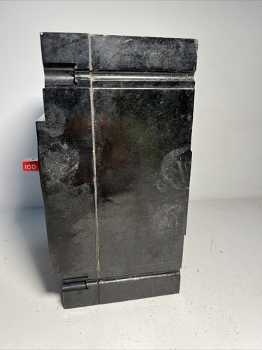 Used GE THED136100, 100 Amp, 600 Volt, 3 Pole, BLACK, Circuit Breaker