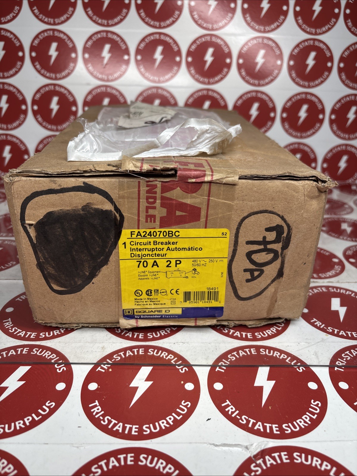 New Square D 70 Amp 2P FA24070 BC  Circuit Breaker  I Line  Bolt on NIB 🔴🔴