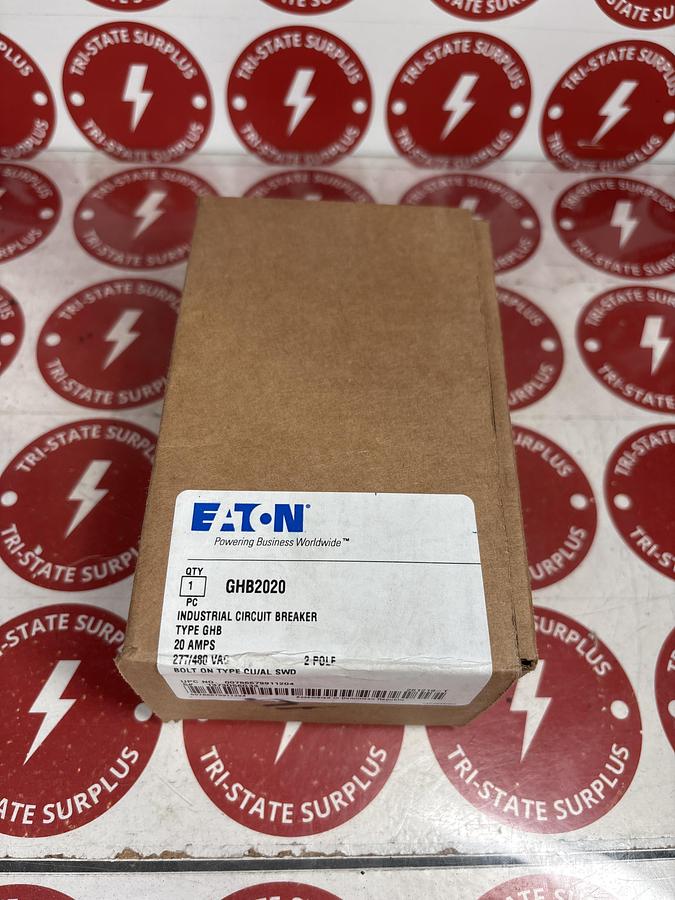 Eaton GHB2020 20A 2 Pole Bolt-On Circuit Breaker 277/480V GHB New IN BOX 🔴