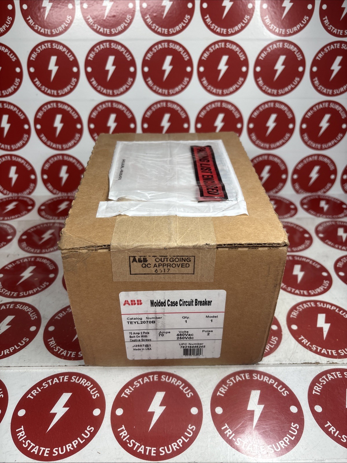 GE TEYL2070B BREAKER 2POLE 70A 480V 250VDC NEW IN BOX WARRANTY 🔴🔴🔴