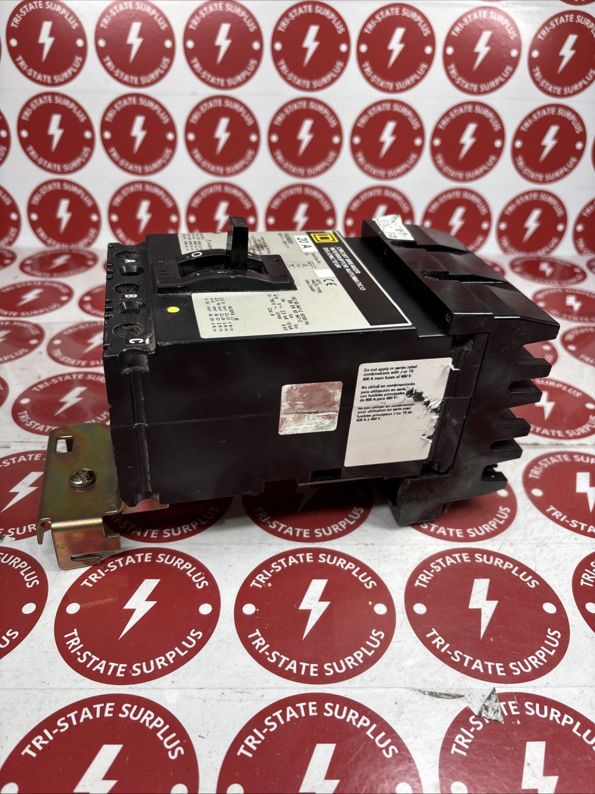Used Square D FA36020 Thermal-Magnetic Circuit Breaker 20A 3-Pole 600V 🔴🔴
