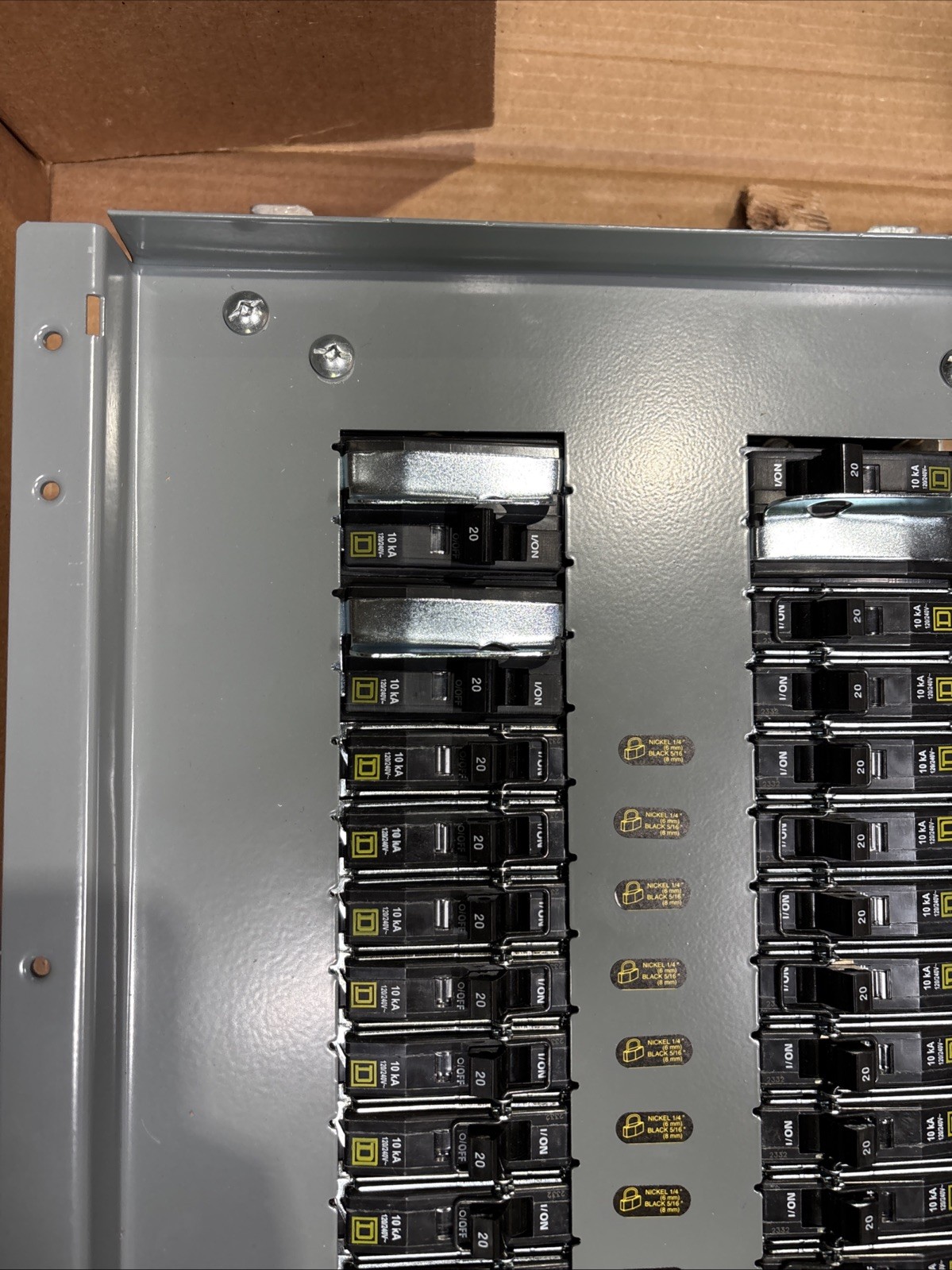 Square D NQ Panelboard 100 amp Main Lug 208Y/120V  3 Phase With breakers NEW 🔴