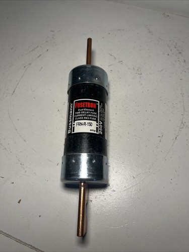 Used Fusetron FRN-R-150 150A 250V Electrical Fuse - Black