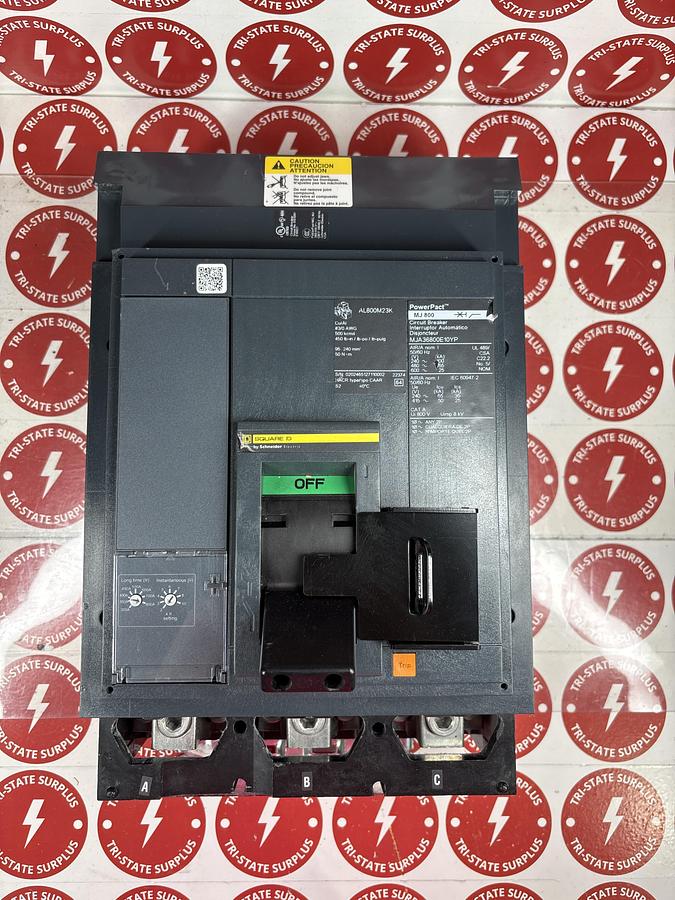 Refurbished Square D MJA36800E10YP 3 Pole 600 VAC Circuit Breaker 800 Amp MJA36800