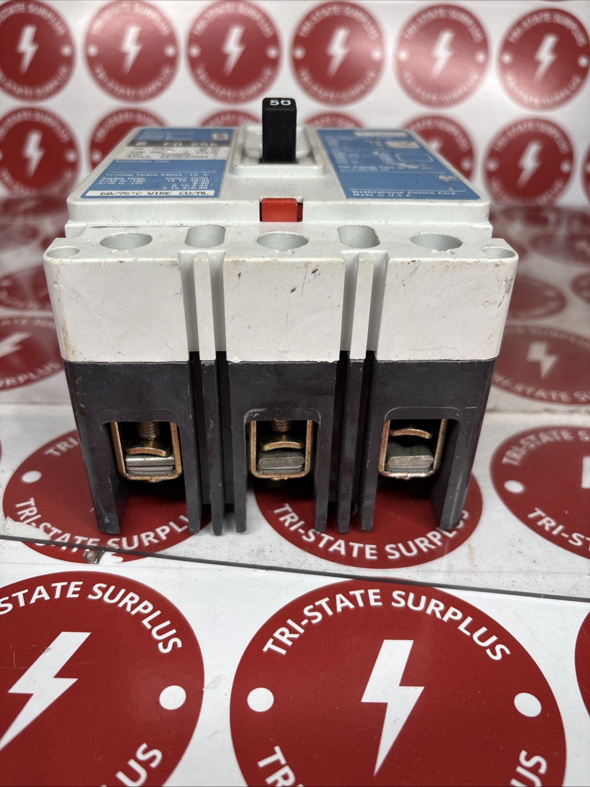 Used Westinghouse Industrial Circuit Breaker FD 35k FD3050L 3POLE 50A 600V 🔴