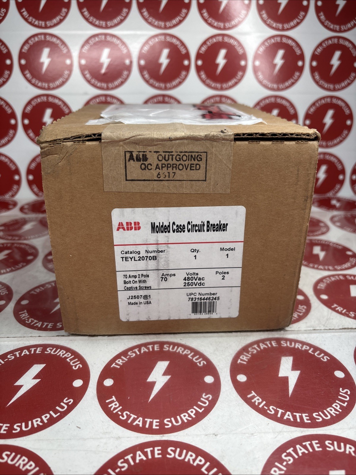 GE TEYL2070B BREAKER 2POLE 70A 480V 250VDC NEW IN BOX WARRANTY 🔴🔴🔴