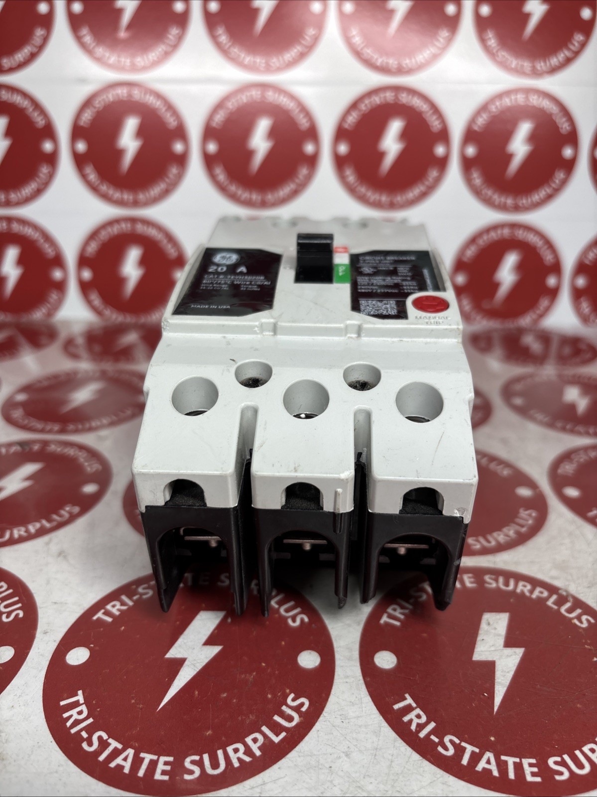 Used GE 20 Amp Bolt-On Circuit Breaker 3 Pole 480Y/277 VAC 65kA TEYH3020B 🔴🔴🔴
