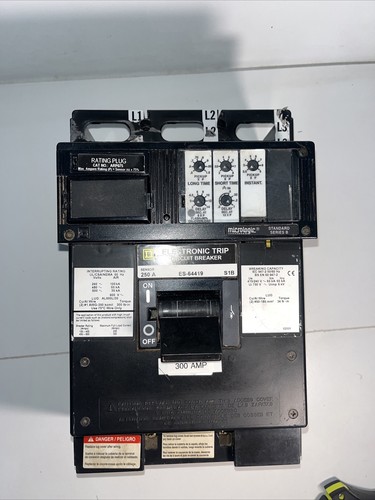 Used Square D MXL36300 Breaker Micrologic ARP075 ES-64419