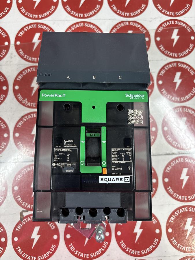 Refurbished Square D BJA36100 Circuit Breaker 600V 3P 100 Amp Warranty 🔴