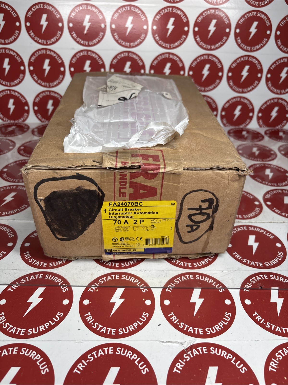 New Square D 70 Amp 2P FA24070 BC  Circuit Breaker  I Line  Bolt on NIB 🔴🔴